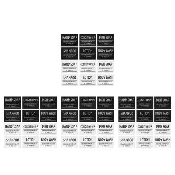 Masteelf 48 PCS  Waterproof Soap Labels for Plastic Glass Bottles Bathroom Kitchen Hand Soap Dispenser Label Stickers Cleaning Bottle Labels for Soap Lotion Shampoo