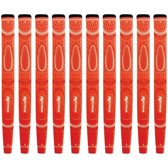 10 Pack Karma Orange Dual Touch Midsize Putter Grip