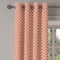 thumbnail image 3 of Ambesonne Peach Grommet Curtain, Abstract European Design, 50" x 63", Peach Black, 3 of 6