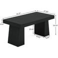 thumbnail image 2 of Rectangular 55" Dining Table for 4-6, Mid-Century Modern Kitchen Dining Table, Black, 2 of 7