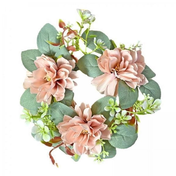 CUTICATE 2x Candle Rings Wreaths Small Artificial Wreaths Candle Holder Decorative Rings for Taper Candles Candle Garland for Home Winter