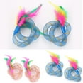 thumbnail image 3 of 2 Pcs Jouet pour Chat à Ressort Flexible en Fausse Plume Tube à Ressort pour Chat Jouet Interactif pour Chat, 3 of 10