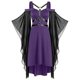 thumbnail image 1 of 3XL Disfraz de Halloween gótico de malla con mangas acampanadas y tirantes para mujer, 1 of 3