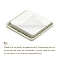 thumbnail image 4 of Furniture Sliders, 8Pcs 1 3/8" - Plastic Self-adhesive Square Sliding Pads, Chair Glides for Carpeted Floors (Grey), 4 of 6