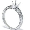 thumbnail image 3 of Pompeii 1/10ct Vintage Diamond Ring Setting 14K White Gold (H/I,I2-I3), 3 of 4