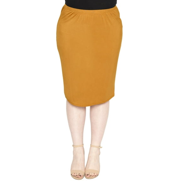 Stretch Is Comfort Women's Soft Stretch Midi Skirt | Adult Small - 5x