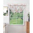 thumbnail image 2 of Ocean Red Coral Sheer Waterfall Valance Curtains for Window, Summer Coastal Starfish Conch Nautical Rod Pocket Sheer Topper Swag Curtains for Living Room, Kitchen 38.5"W x 47.2"L, 3 Panels, 2 of 7