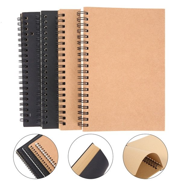 100 Pages 50 Sheets Soft Cover Spiral Blank Sketch Books Pad Notepad Notebook Thick Unlined