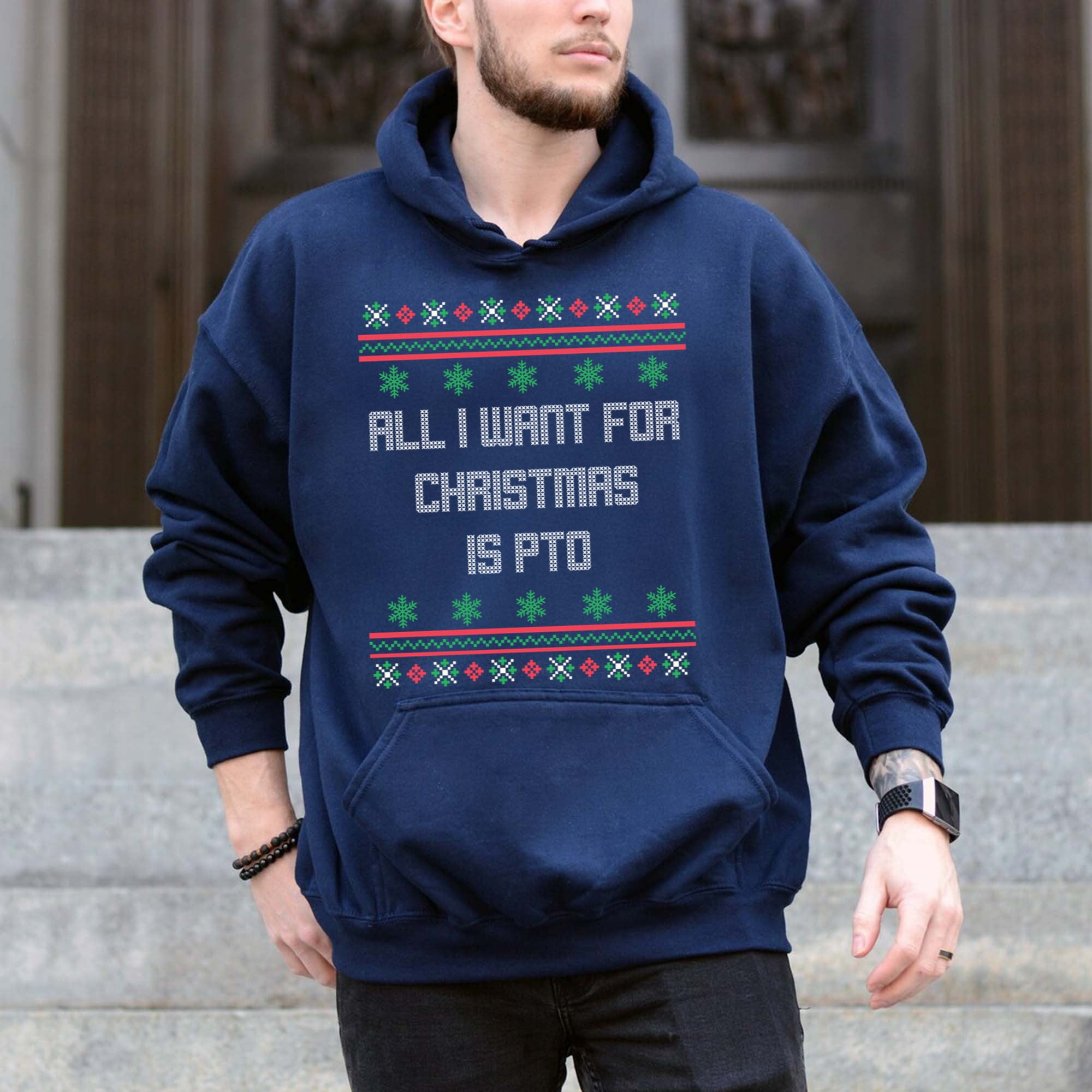 All I Want For Christmas Is PTO Ugly Office Party Sweater – T