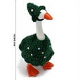 thumbnail image 3 of 7 Inch Hand Crochet Christmas Tree Goose Outfit, Green Knitted Xmas Tree Costume Set with Rhinestone Decor for Small Goose Statue Winter Holiday Farmhouse Decor, 3 of 7