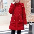 thumbnail image 5 of Hvyesh Women's Warm Winter Puffer Coat Thicken Zip UP Jacket Cozy Baggy Mid-Long Quilted Hood Snow Parka 2024 Thermal Padded Coats, 5 of 5