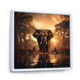 thumbnail image 2 of Designart "Elephant Portrait Monochrome II" Landscapes Floater Framed Canvas Art Print, 2 of 7