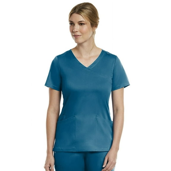 Matrix by Maevn Womens Shaped Solid Scrub Top