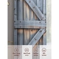 thumbnail image 6 of Farmhouse Wood Grain Sheer Curtains 96 Inch Length 2 Panels Set Window Treatments, Vintage Country Barn Gate Textured Rod Pocket Semi Curtains for Living Room/Bedroom/Kitchen Décor, 104"W x 96"L, 6 of 7