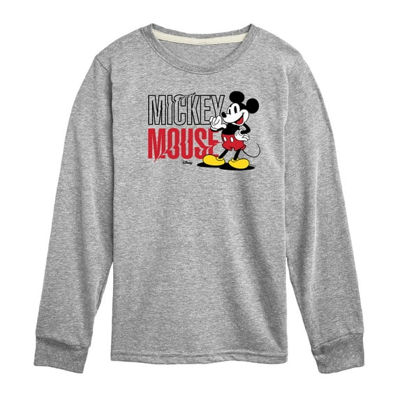 Disney - Mickey & Friends - Simple Classic Mickey - Toddler And Youth Long Sleeve Graphic T-Shirt