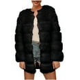 thumbnail image 2 of Ofreoo Winter Jackets for Women Faux Fur Coat with Solid V-neck,Holiday,Wedding,Party ,on Clearance, 2 of 8