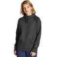 thumbnail image 2 of Women's Champion Powerblend Fleece Pullover Hoodie, Chainstitch Logo Blue Jay L, 2 of 4