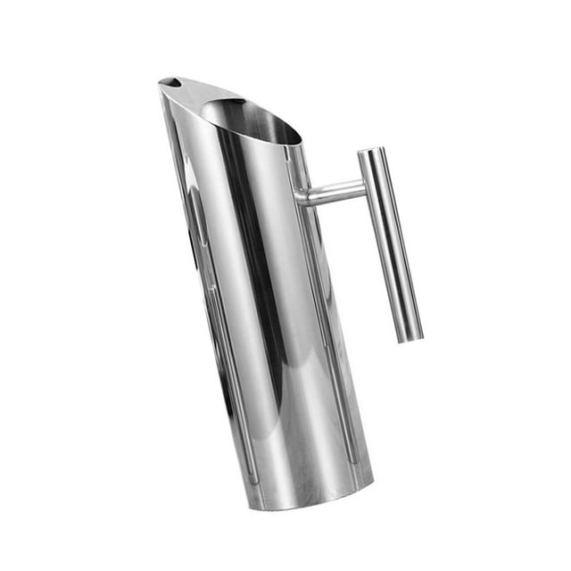 Water Pitcher Stainless Steel Cold Tea Jug Handle Coffee Water Pitcher; Cold Water Drink Pot for Pub Restaurant, S, 1L
