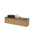 thumbnail image 3 of Ocala 60" Maple Wall Mount Bathroom Vanity, Left Sink, 3 of 6