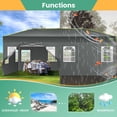 thumbnail image 5 of COBIZI 10x20 Pop Up Canopy Tent, Outdoor Party Tent With 6 Sidewall One Push Setup Glow, 3 Adjustable Height Air Vent Waterproof UPF50+, Bag, 4 Sandbag, 6 Stake, 12 Rope for Beach, Commercial, 5 of 7