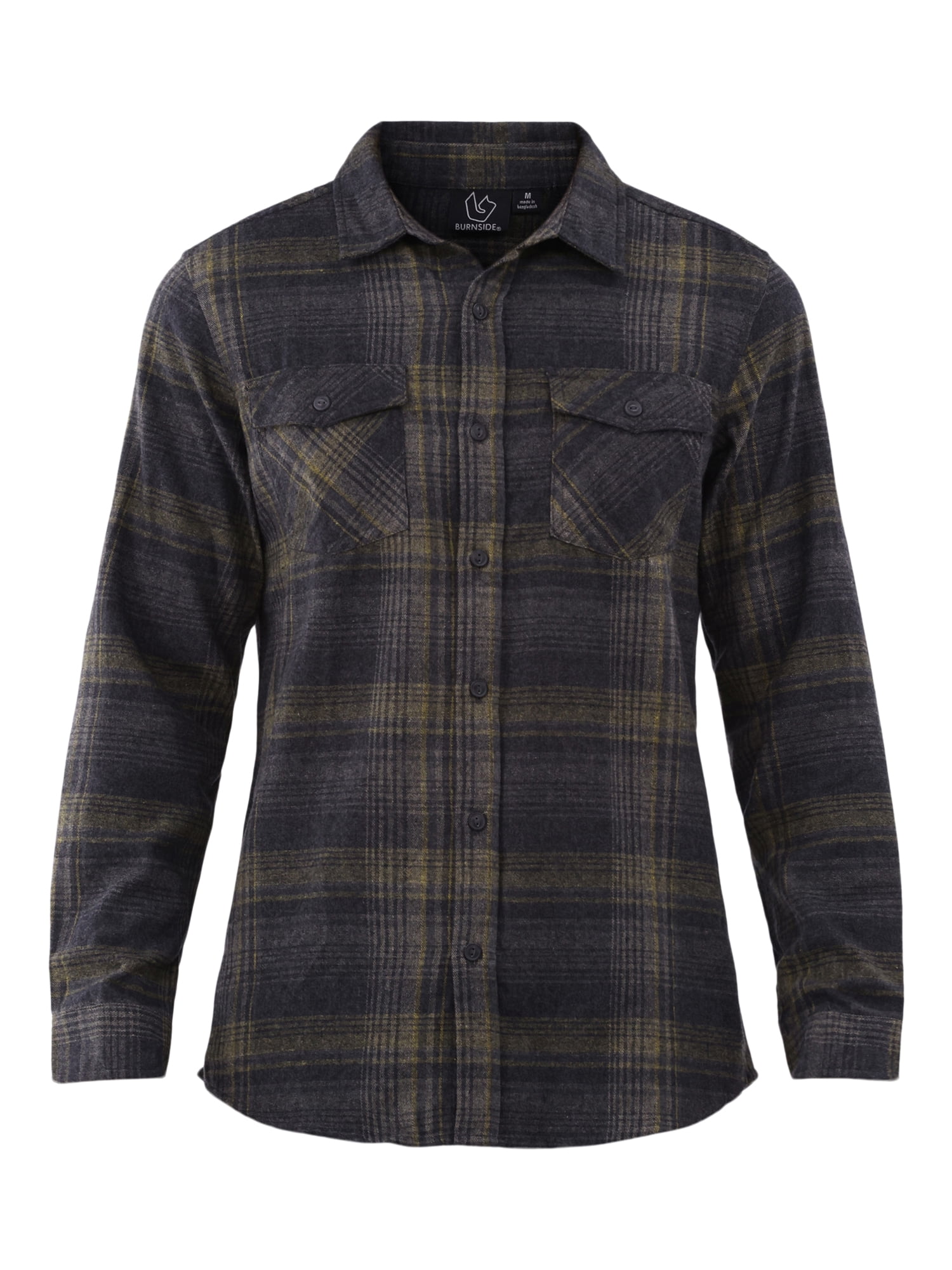 Burnside Men's Modern Fit Plaid Flannel Shirt with Long Sleeves, Sizes S-2XL