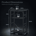 thumbnail image 2 of 5-10 Gallon Aquarium Stand 3 Tier Fish Tank With Stormetal Frame Reptile Turtle For Home Office 20.47" X 11.02" 30.52" Black, 2 of 7