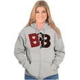 thumbnail image 5 of Betty Boop Retro Cartoon BB Hearts Zip Hoodie Sweatshirt Women Brisco Brands S, 5 of 6