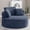 53" Corduroy Blue, variant on Vanress 53'' Oversized Round Chaise Lounge Chair Indoor,Upholstered Corduroy Deep Seat Cloud Circle Sofa Chair,Modern Fluffy Comfy Floor Reading Armchair for Living Room,Bedroom,No Assembly,Black