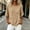 Khaki, variant on Womens Half Zip Pullover Top, Loose Fit Long Sleeve Polo Shirt with Pocket, Dark Blue,Size M