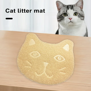 kaxionage Cat Litter Mat, 30 X 24 Inch Kitty Litter Mat ,Cat Mat with  Honeycomb Foldable Double Layer Litter Mat Design, Water & Urine Proof for  Litter Boxes