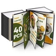 thumbnail image 1 of WeChef 40 Pack Couvertures de Menu de Restaurant 8.5 x 14 Pouces Style Livre 5 Pages 10 Vues, 1 of 10