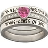 Sterling Silver Stackable Freestyle Heart Class Ring, Personalized