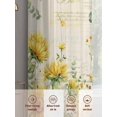 thumbnail image 6 of Summer Floral Sheer Curtains 2 Panels Set Watercolor Rustic Retro Sunflower Eucalyptus Leaves Sheer Window Curtains Light Filtering Rod Pocket Voile Drapes for Bedroom Living Room 52"x54", 6 of 9