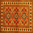 thumbnail image 1 of Ahgly Company Machine Washable Indoor Square Persian Yellow Traditional Area Rugs, 4' Square, 1 of 4