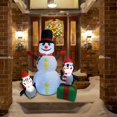 thumbnail image 4 of Muñeco de Nieve Inflable de Navidad de 18 M Decoración para Exteriores Decoración de Patio Familiar con Muñecos de Nieve Muñeco de Nieve Grande y Pingüinos con ANGGREK  Otros, 4 of 8