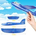 NUOLUX 2pcs Foam Airplane Toys Kids Glider Planes LED Light Up Throwing Foam Airplanes Outdoor