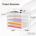 thumbnail image 2 of INTIGE 5-Compartment Desktop Organizer, File Organizer with Handle, 1 Piece, 2 of 7