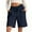 Navy, variant on Women's Shorts Solid Color Loose Cotton Drawstring Casual Sports Pants - Pink/Navy/Black/Brown/Grey/Khaki/Dark Gray - S/M/L/XL/XXL (Navy | XL)