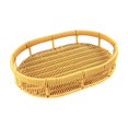 thumbnail image 1 of Cesta de frutas, cesta de pan multiusos, estilo rústico, imitación ratán, tejida a mano para L, 1 of 9
