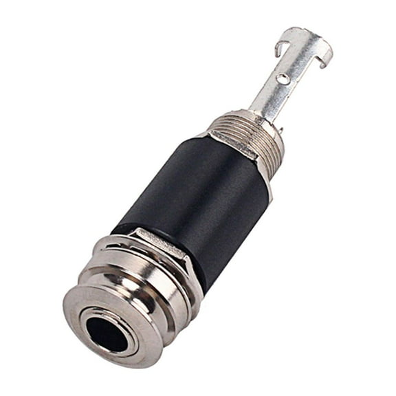 Homoyoyo Black Guitar and Bass Jack Socket Cylinder Endpin Replacement Part for Electric Acoustic Instruments