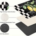 thumbnail image 4 of AIOE Lemon Kitchen Mat Set of 2 Tropical Lemon Kitchen Mats Rugs Non Skid Washable Anti Fatigue, Buffalo Plaid Black White Doormat Carpet for Bedroom/Bathroom/Living Room 17"x47"+17"x29.5", 4 of 8