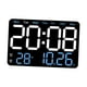 thumbnail image 2 of Reloj despertador digital, 10 niveles de configuración, temperatura, fecha, visualización semanal, calendario Azul, 2 of 9