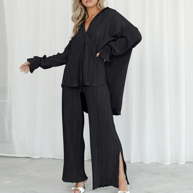 Gestreepte 2-delige lounge set vrouwen, streep gebreide shirts met