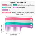 thumbnail image 2 of Candy Colored Hair Brush Wide Tooth Comb For Curls Styling Detangling Smoothing Beauty Salon Straight Handle, 2 of 3
