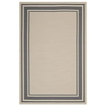Rim Solid Border Borderline 5x8 Indoor and Outdoor Area Rug R-1140D-58