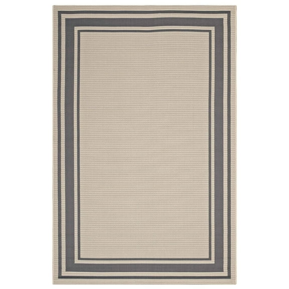 Rim Solid Border Borderline 5x8 Indoor and Outdoor Area Rug R-1140D-58