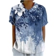 thumbnail image 2 of Pohista Womens Tops Casual Women Shirts Graphic Tees Women's Blouses Dressy Short Sleeve Tunic Tops for Women with Pockets reorders from my past orders, 2 of 4