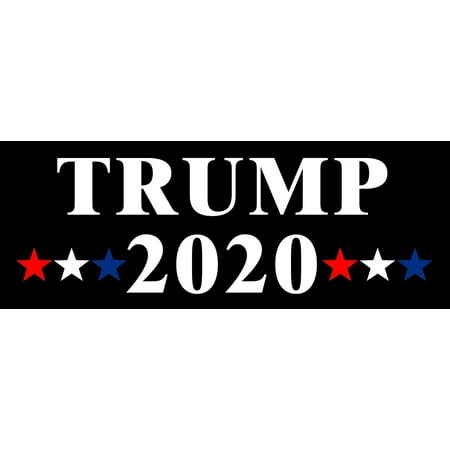 TRUMP 2020 RWB Stars Bumper Sticker (donald gop pro