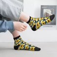 thumbnail image 6 of Uemuo Sunflowers Printed Crew Socks, Moisture-Wicking Socks, Athletic Socks for Men Breathable Cushion Socks Casual Sport Socks for Running Traveling, 6 of 6