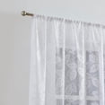 thumbnail image 3 of WARM HOME DESIGNS 63 inch White Leaves Embroidered Lace Curtains for Leaves Kitchen Décor. AR White 63, 3 of 5